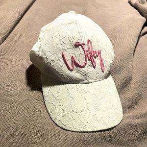 WHITE lace wifey hat 🧢